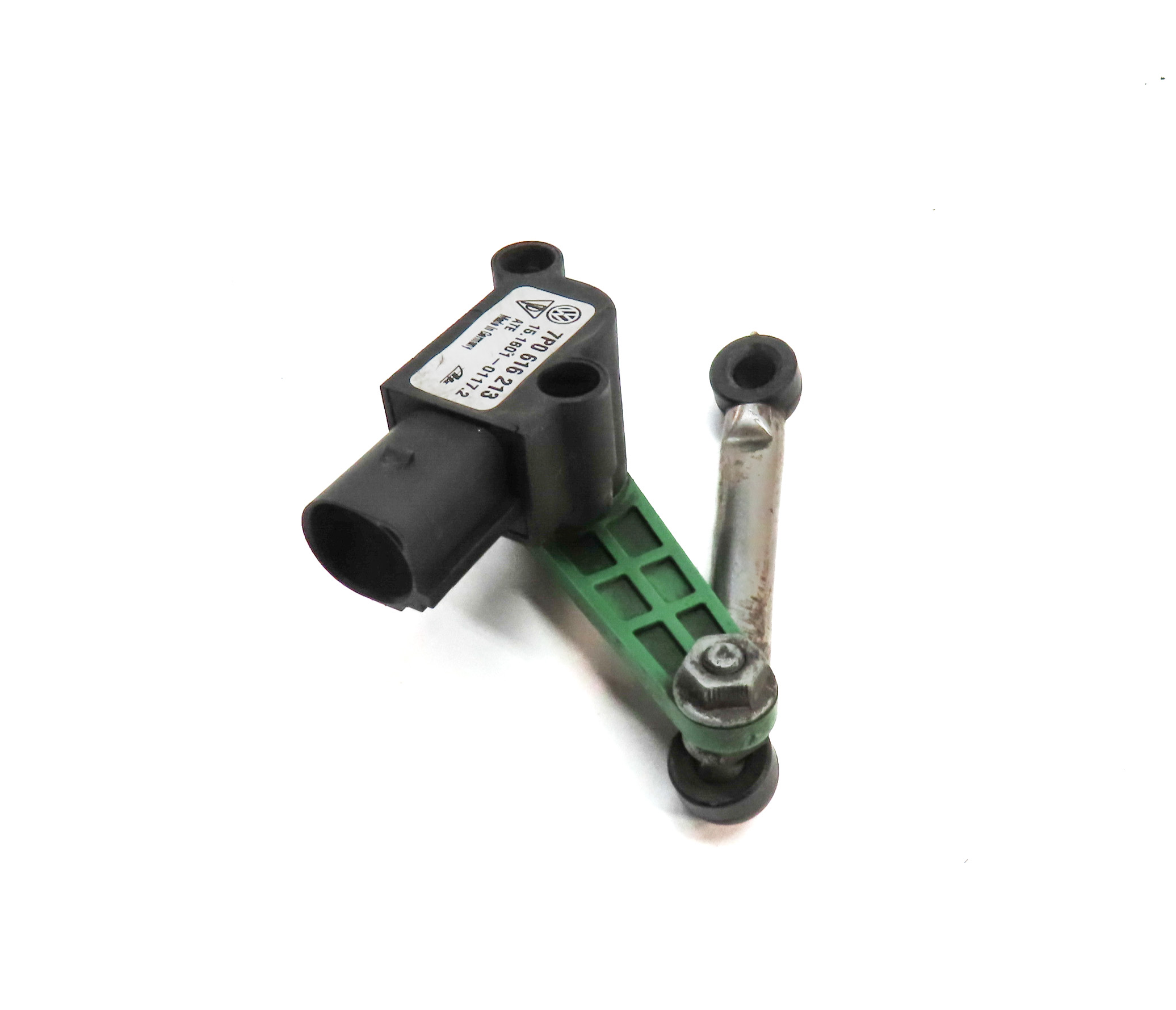 12 PORSCHE CAYENNE (958) FRONT LEFT DRIVER SUSPENSION HEIGHT LEVEL SENSOR MODULE — exact item pictured
